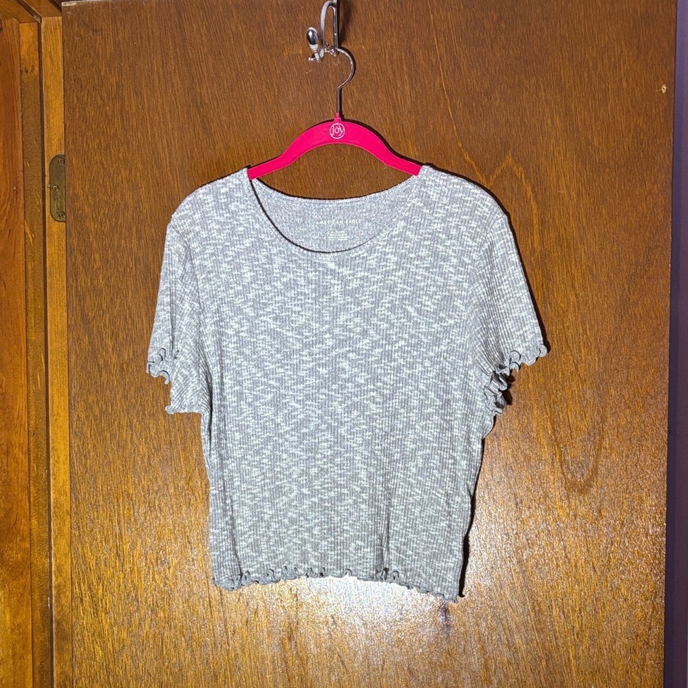 American Eagle Outfitters Gray Crop Top